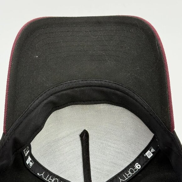 New Era 9Forty LA Los Angeles Kings Hat Snapback Cap Maroon Burgundy Black OS - Picture 10 of 10